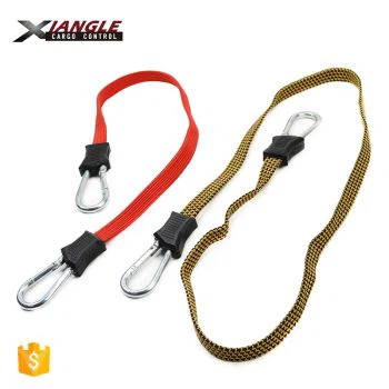 काराबिनर्स के साथ फ्लैट बंजी कॉर्ड