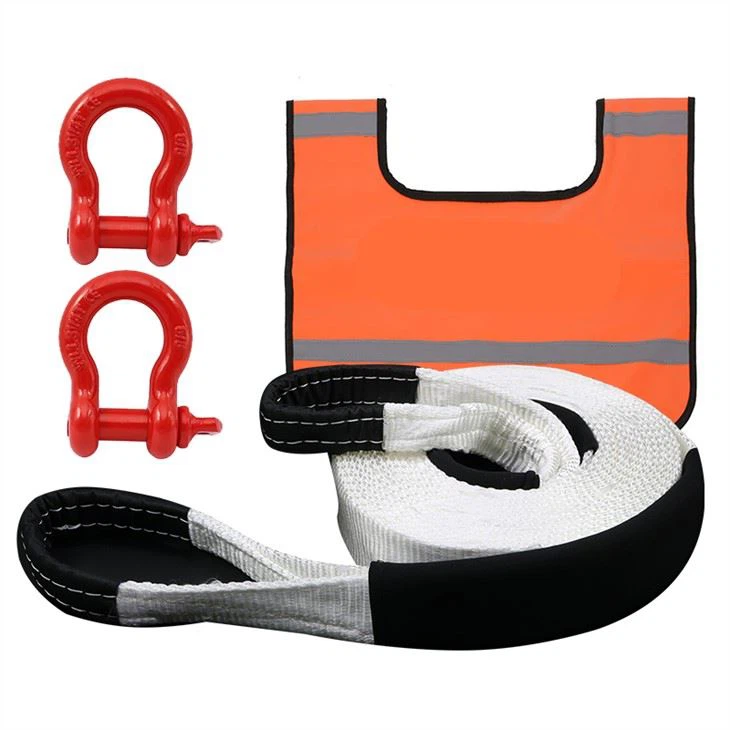 Nylon Heavy Duty Tow Strap Recovery Strap Kit 17636 LBS Rated Capacity Recovery Strap